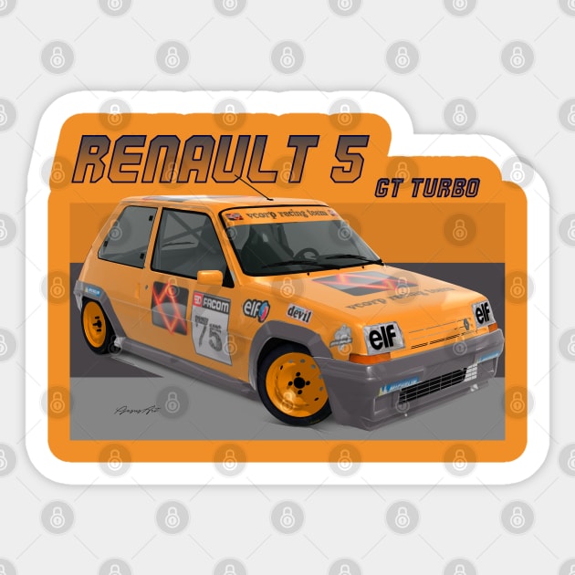 Renault 5 GT Turbo Sticker by PjesusArt
